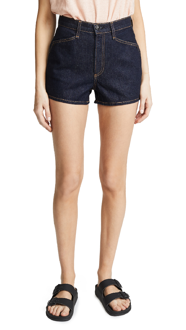 Rag Bone Ellie Denim Shorts In Indigo Modesens