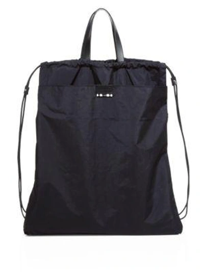 Dan Ward Two-in-one Drawstring Tote Backpack In Black