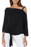 Michael Stars Knot Front Top In Black