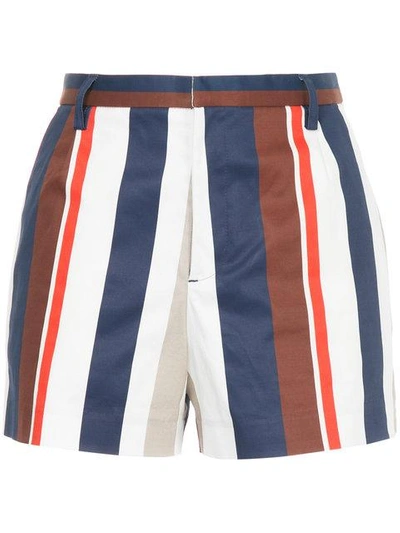 Guild Prime Striped Shorts In Multicolour
