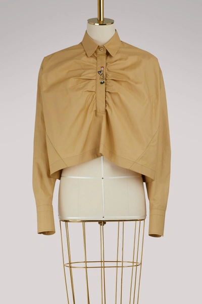 Carven Light Poplin Shirt In Sahara