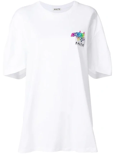 Aalto Oversized Logo T-shirt In White