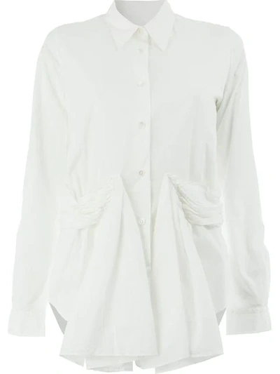 Aalto Draped Formal Shirt In White