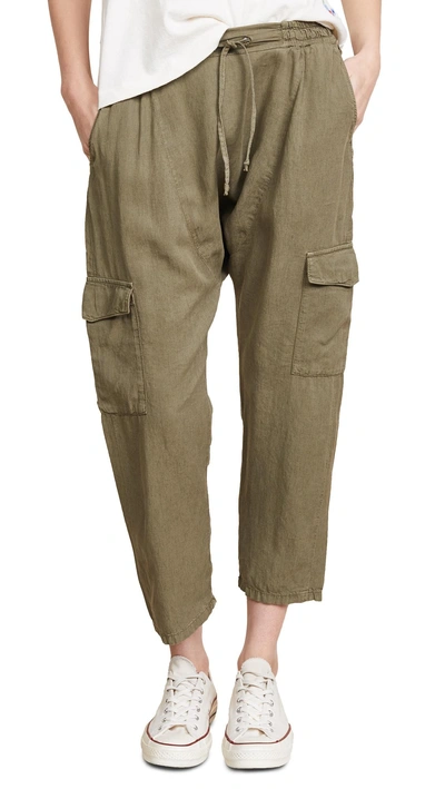Siwy Eliot Slouch Cargo Pants In Forest Rain