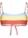Asceno Striped Bikini Top - Multicolour