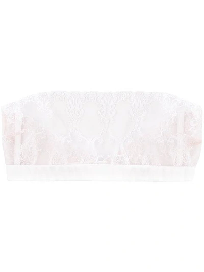 Fleur Of England Lace Sheer Bralette In White