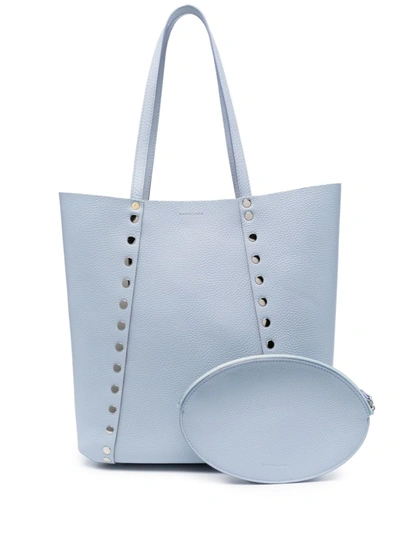 Zanellato Moretta Daily Stud-embellished Tote In Blue