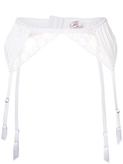 Fleur Of England Suspender Belt In White