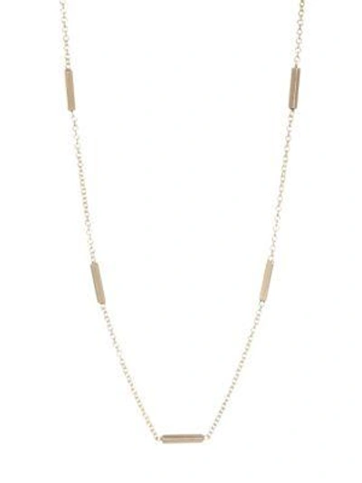 Zoë Chicco 14k Gold Horizontal Tiny Bars Necklace In Yellow Gold