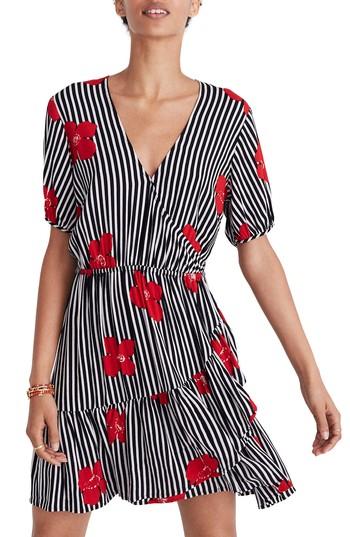 madewell floral wrap dress