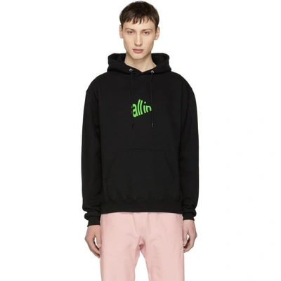All In Ssense Exclusive Black And Green Signal Hoodie In Black/green