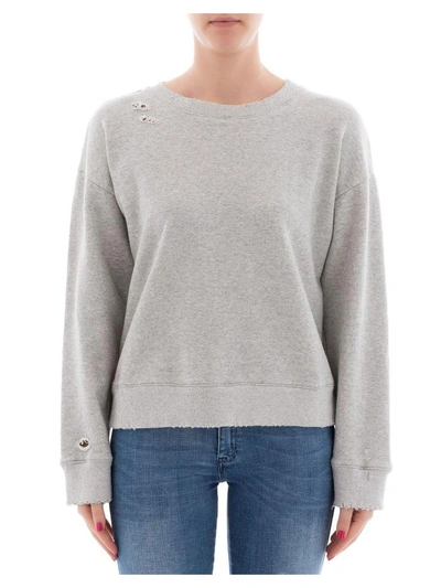 Rta Long-sleeve Fitted Sweater In Grey