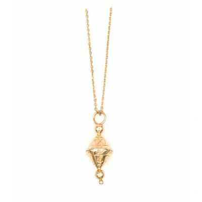 Luj Paris Indian Spinning Top Long Necklace In Gold