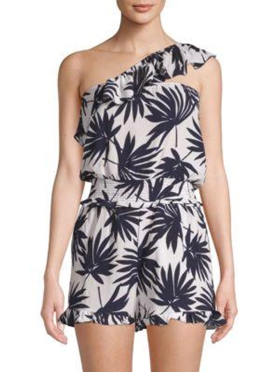 Lucca Couture Kinsley Palm-print Romper In Multi