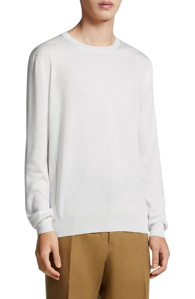 Zegna Crewneck Sweater In White