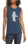 The North Face Well Loved Cruisin' Outdoors Muscle Tank In Blue Wing Teal
