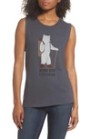 The North Face Well Loved Cruisin' Outdoors Muscle Tank In Weathered Black