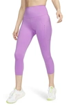 Nike Women's Go Firm-support High-waisted Cropped Leggings With Pockets In Purple