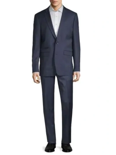 Vince Camuto Classic Wool Suit In Navy Solid