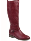 Journee Collection Ivie  Womens Zipper Pull On Knee-high Boots In Red