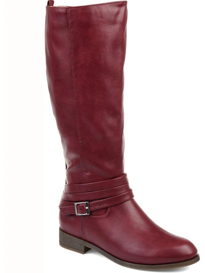 Journee Collection Ivie  Womens Zipper Pull On Knee-high Boots In Pink