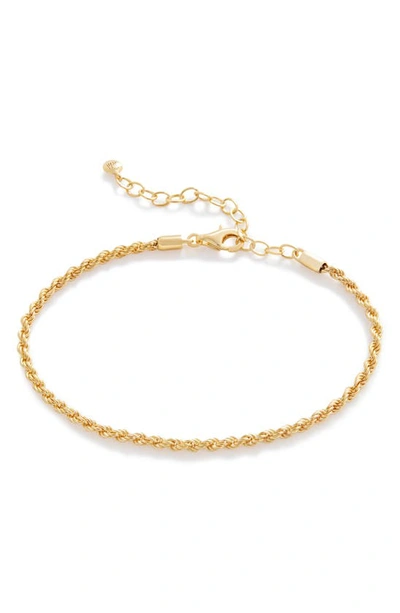 Monica Vinader Rope-chain Bracelet In 18ct Gold Vermeil/ Ss