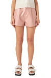 Grey Lab Women's Linen Shorts With Contrast Strap In Pink