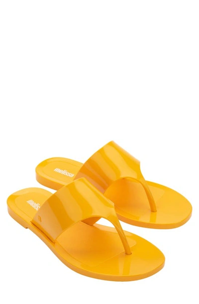 Melissa Essential Chic Water Resistant Flip Flop In Yellow
