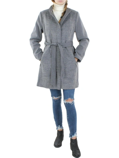 Vince Camuto Petites Womens Warm Short Wool Coat In Grey