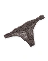 Cosabella Pret A Porter Lace Thong In Graphite/ Stone