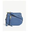 Marc Jacobs Recruit Small Grained Leather Saddle Bag In Vintage Blue