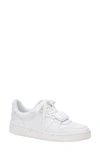 Kate Spade Bolt Gem Leather Flatform Sneakers In Optic White