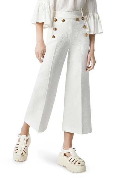Smythe Nautical Sailor Culotte Pants In White