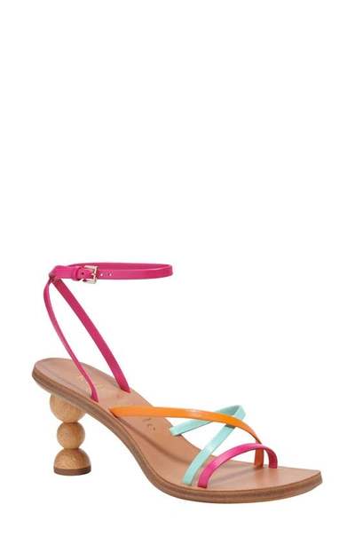 Kate Spade Charmer Leather Ball-heel Sandals In Rose Jam/ Low Tid