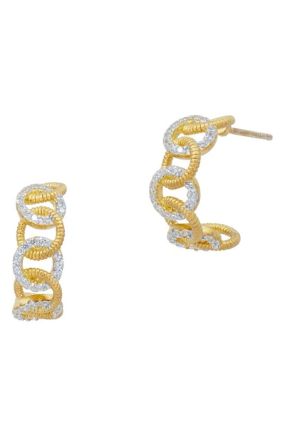 Freida Rothman Shining Hope Chain Hope Earrings In Gold And Silver