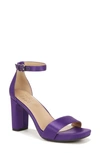 Naturalizer Joy Dress Ankle Strap Sandals In Purple Satin Fabric