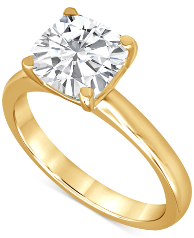 Badgley Mischka Certified Lab Grown Diamond Princess-cut Solitaire Engagement Ring (5 Ct. T.w.) In 14k Gold In Yellow Gold