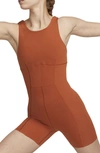 Nike Women's  Yoga Dri-fit Luxe 5" Jumpsuit In Brown