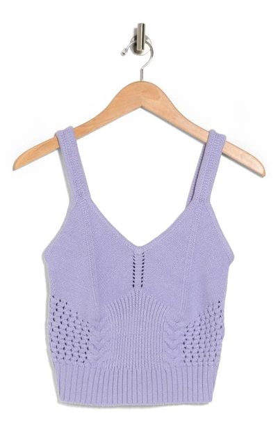 Lush Crop Sweater Tank Top In Lavender ModeSens