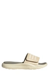 Adidas Originals Alphabounce Slide 2.0 Sandal In Sand/ Silver Pebble/ White