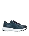 Angelo Pallotta Man Sneakers Navy Blue Size 13 Soft Leather