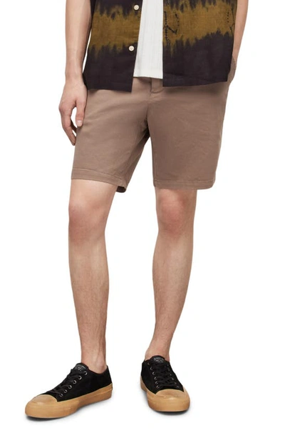 Allsaints Neiva Shorts In Earthy Brown