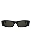 Celine Women's Bold 3 Dots 55mm Geometric Sunglasses In Shiny Black