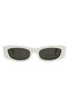 Celine Women's Bold 3 Dots 55mm Geometric Sunglasses In White/gray Solid