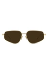 Givenchy Women's Gv Speed 57mm Geometric Sunglasses In Gold/brown Solid