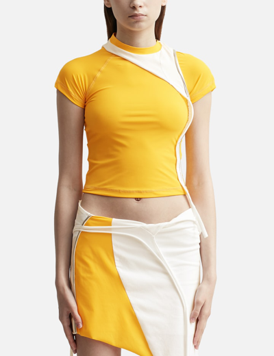 Ottolinger Deconstructed T-shirt In Yellow