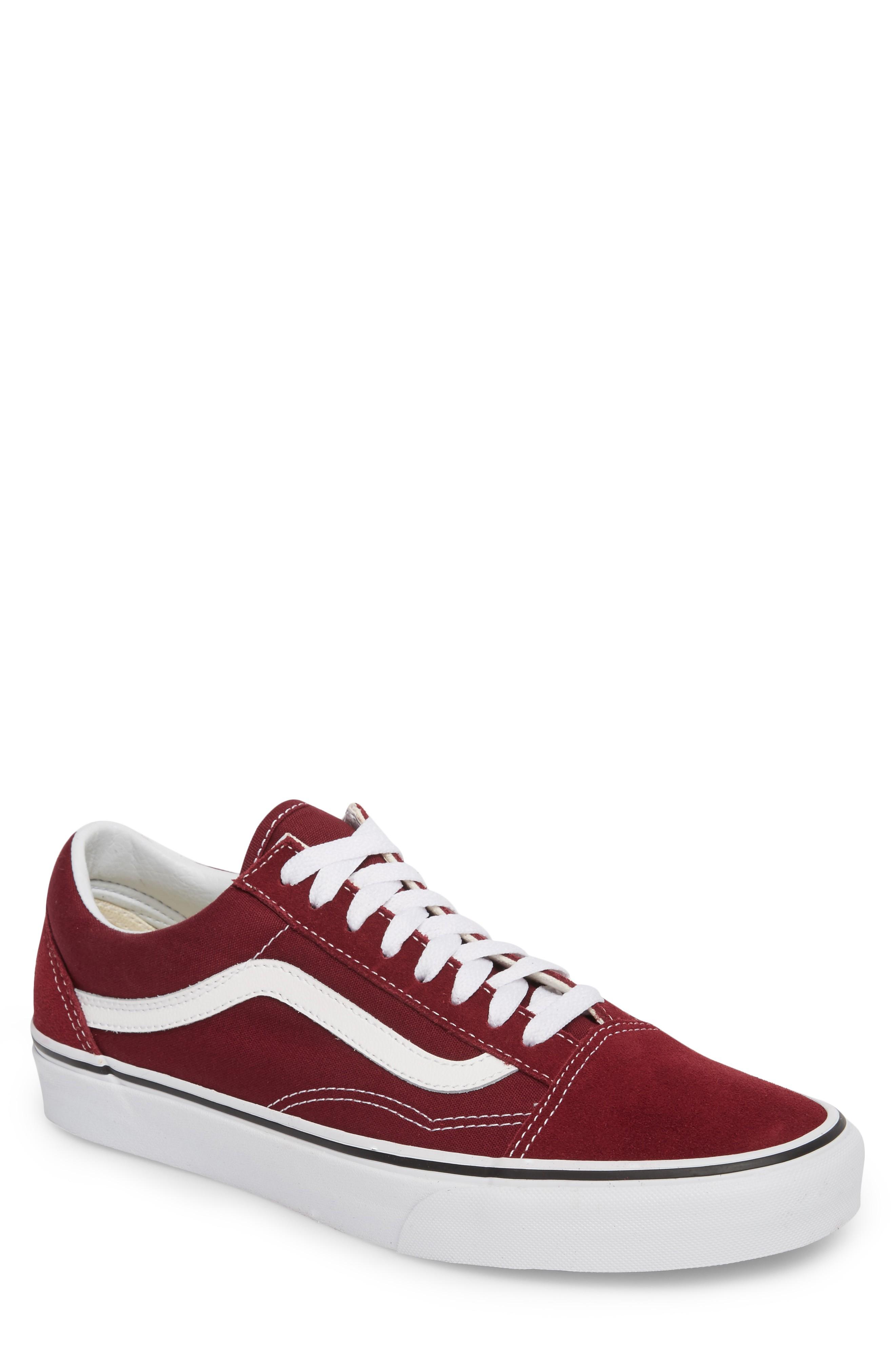 vans old skool burgundy mens
