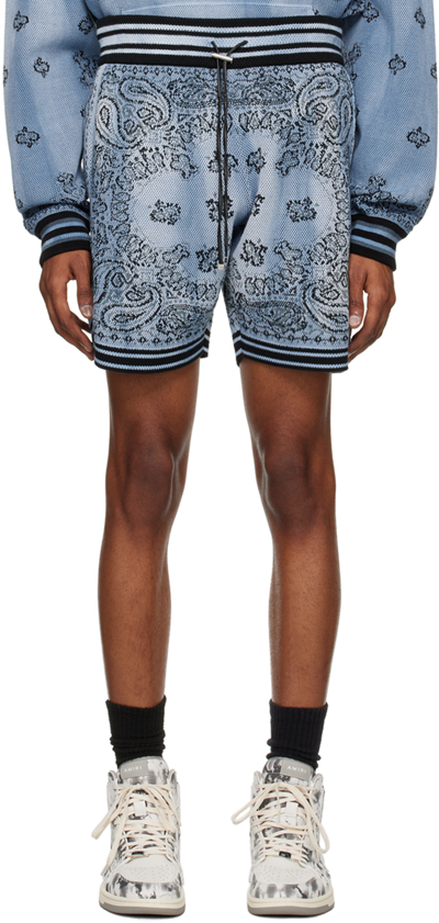 Amiri Blue Bandana Shorts