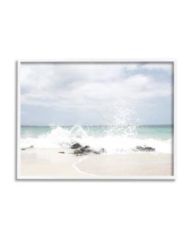 Stupell Industries Beach Coast Wave Splash Art Collection In Multi-color