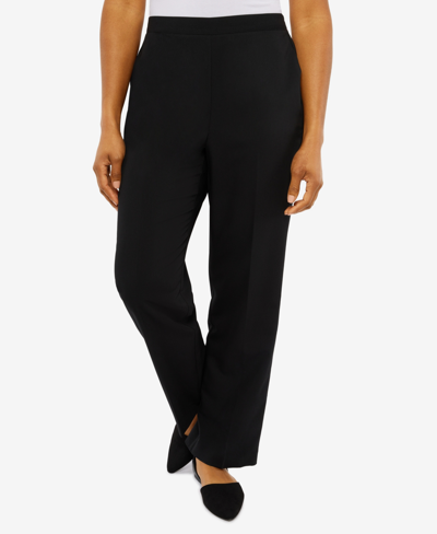 Alfred Dunner Petite Short Marrakech Feeling New Classic Pants In Onyx